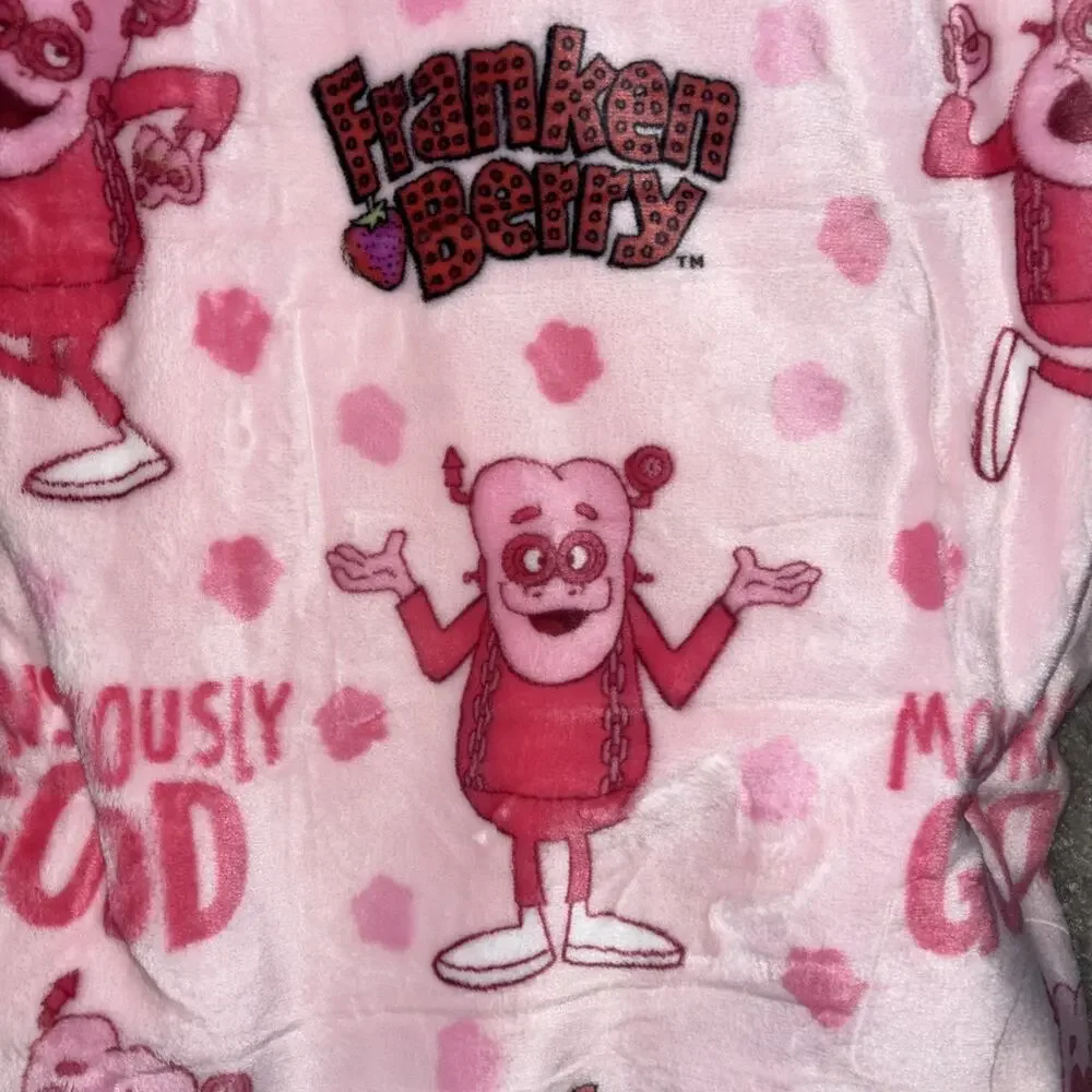 Boo-Berry Count Chocula Franken Berry Cereal Monsters Plush Throw Blankets 3